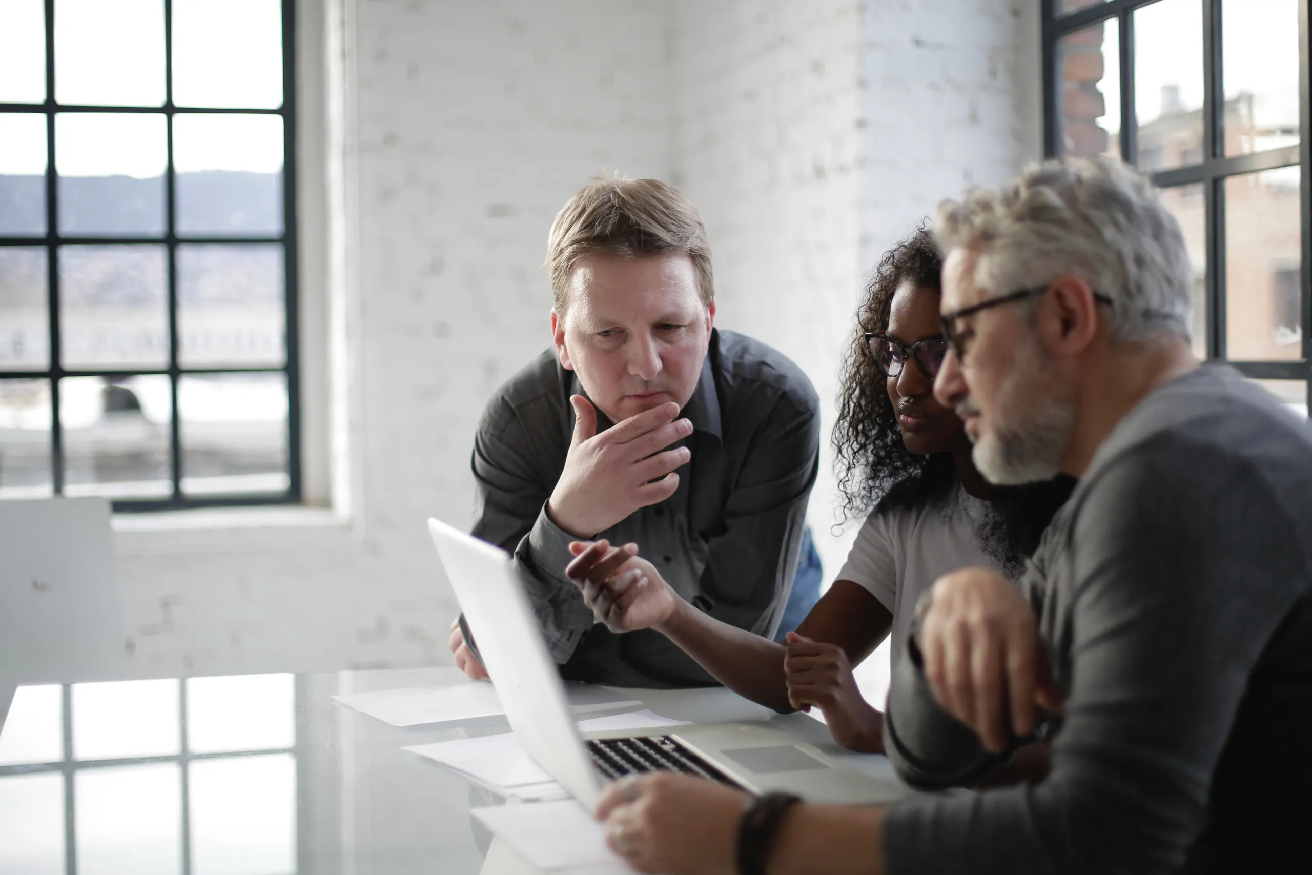 Business owners in conversation