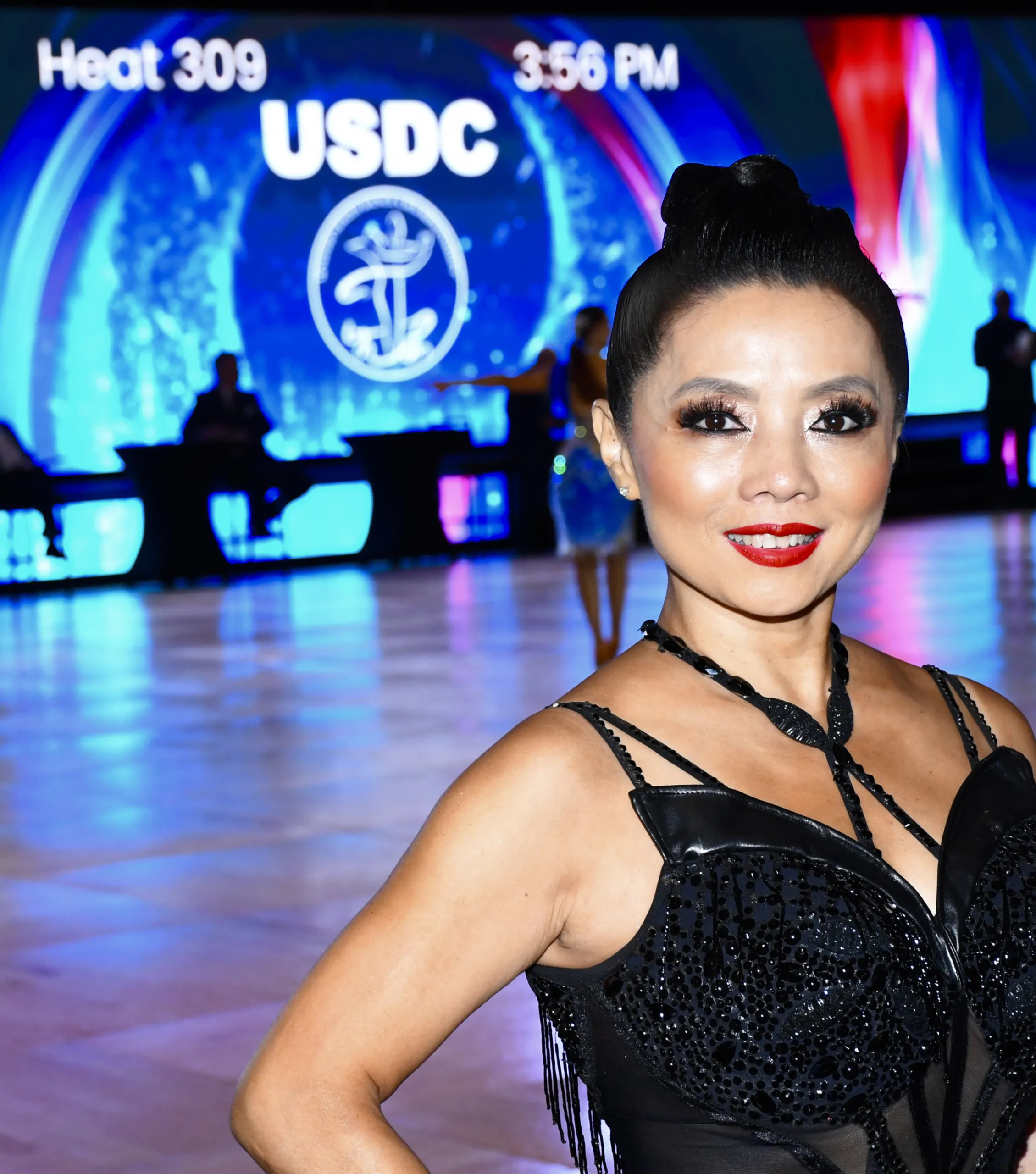 Lily Li at a ballroom dancing competition