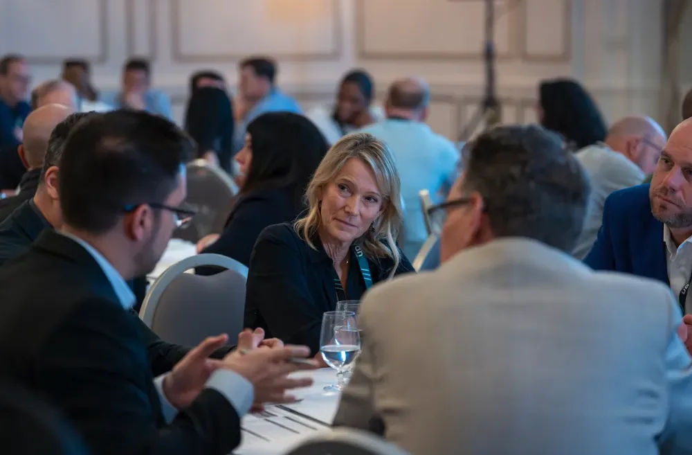 Banyan leaders in conversation at a company event