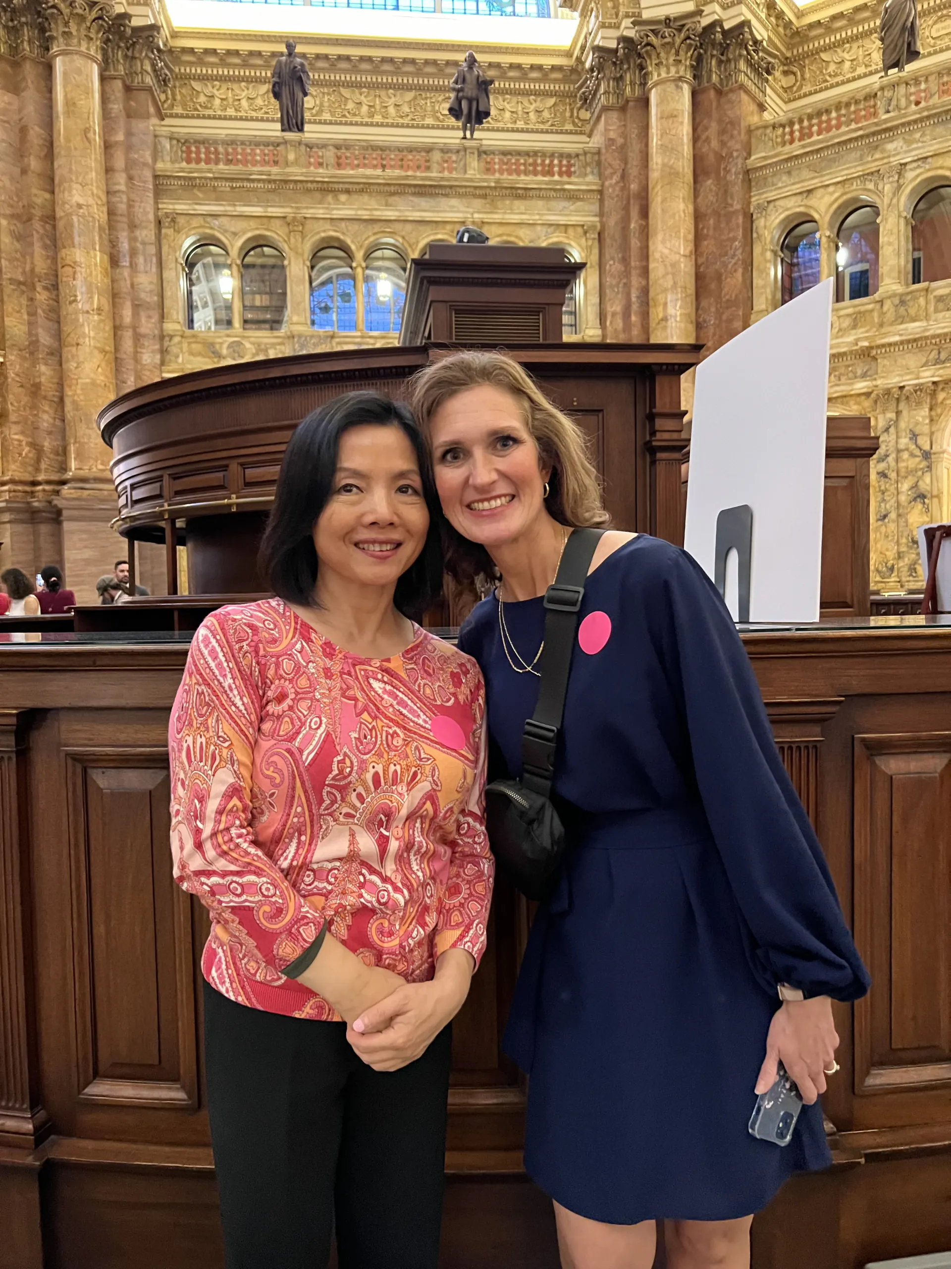 Lily Li with an industry colleague at an event