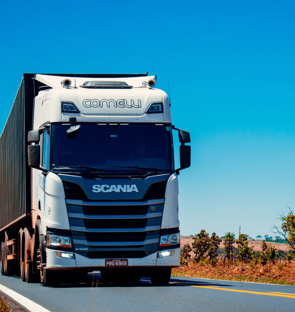 Argus Tracking truck on an open road