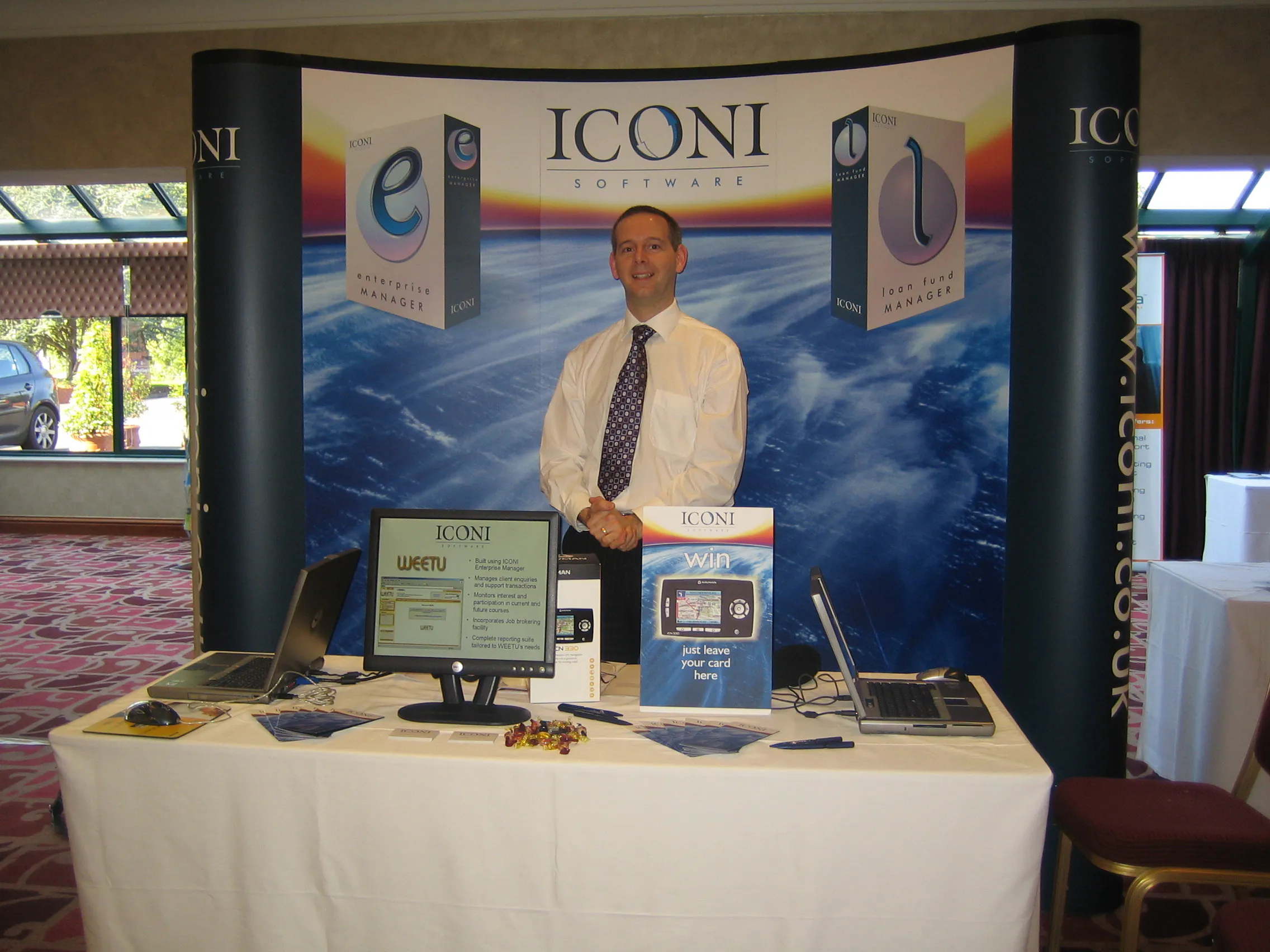 Liam Jordan at an early ICONI Software exhibition