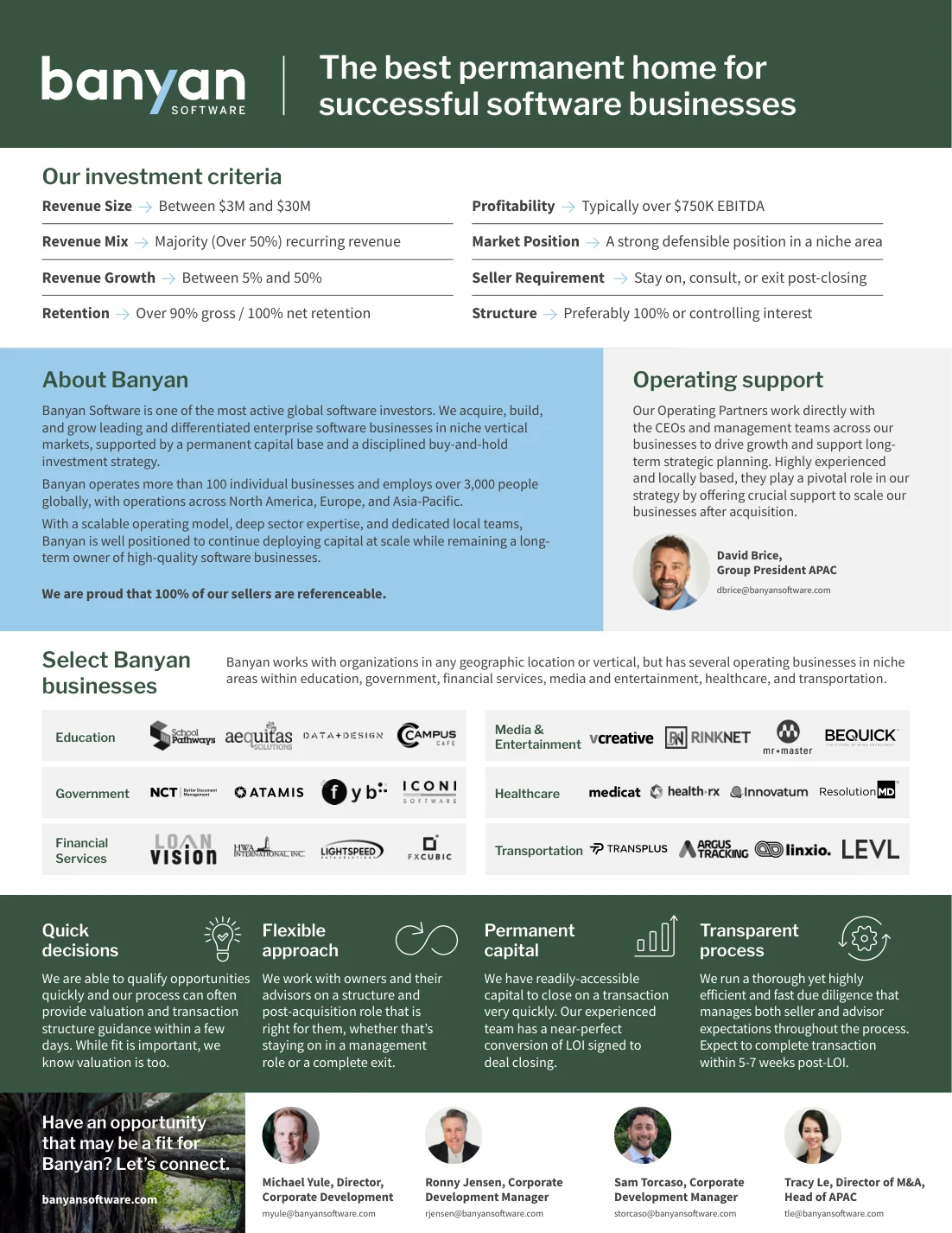 Cover of the Banyan One-Pager for Advisors APAC 2026
